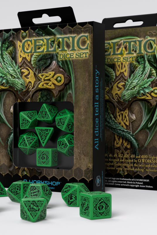 Q-Workshop Celtic Dice Green
