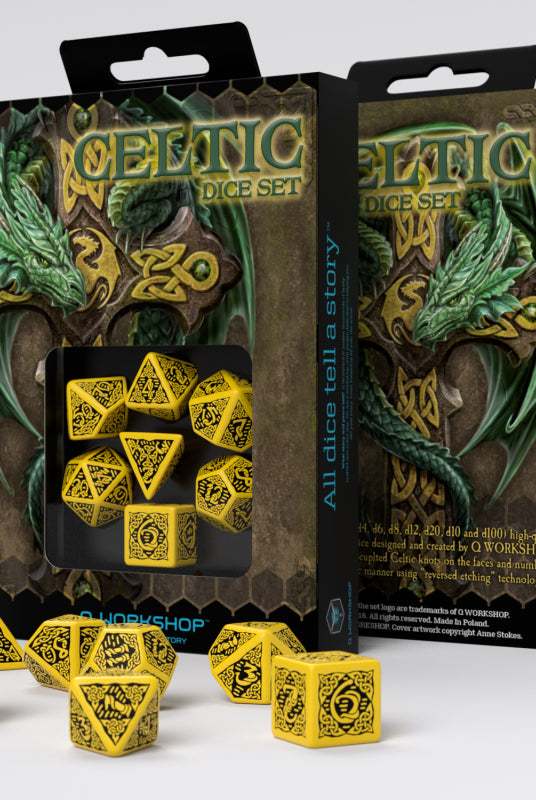 Q-Workshop celtic dice yellow