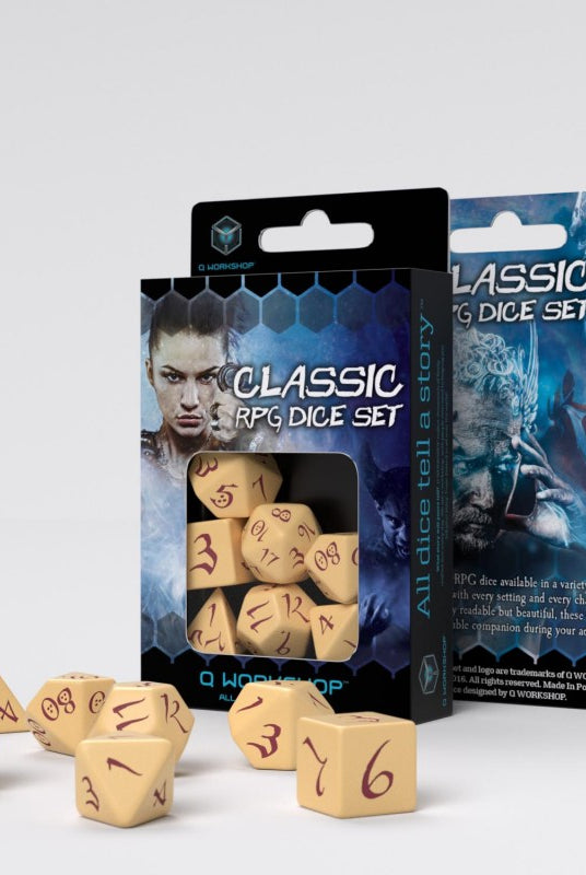 Beige D&D Dice