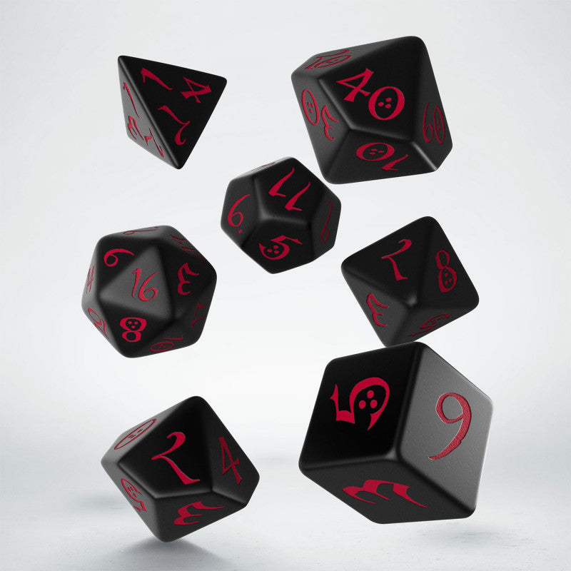 DnD Dice Black and Red