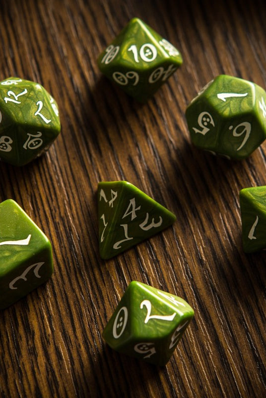 D&D Elf Green dice