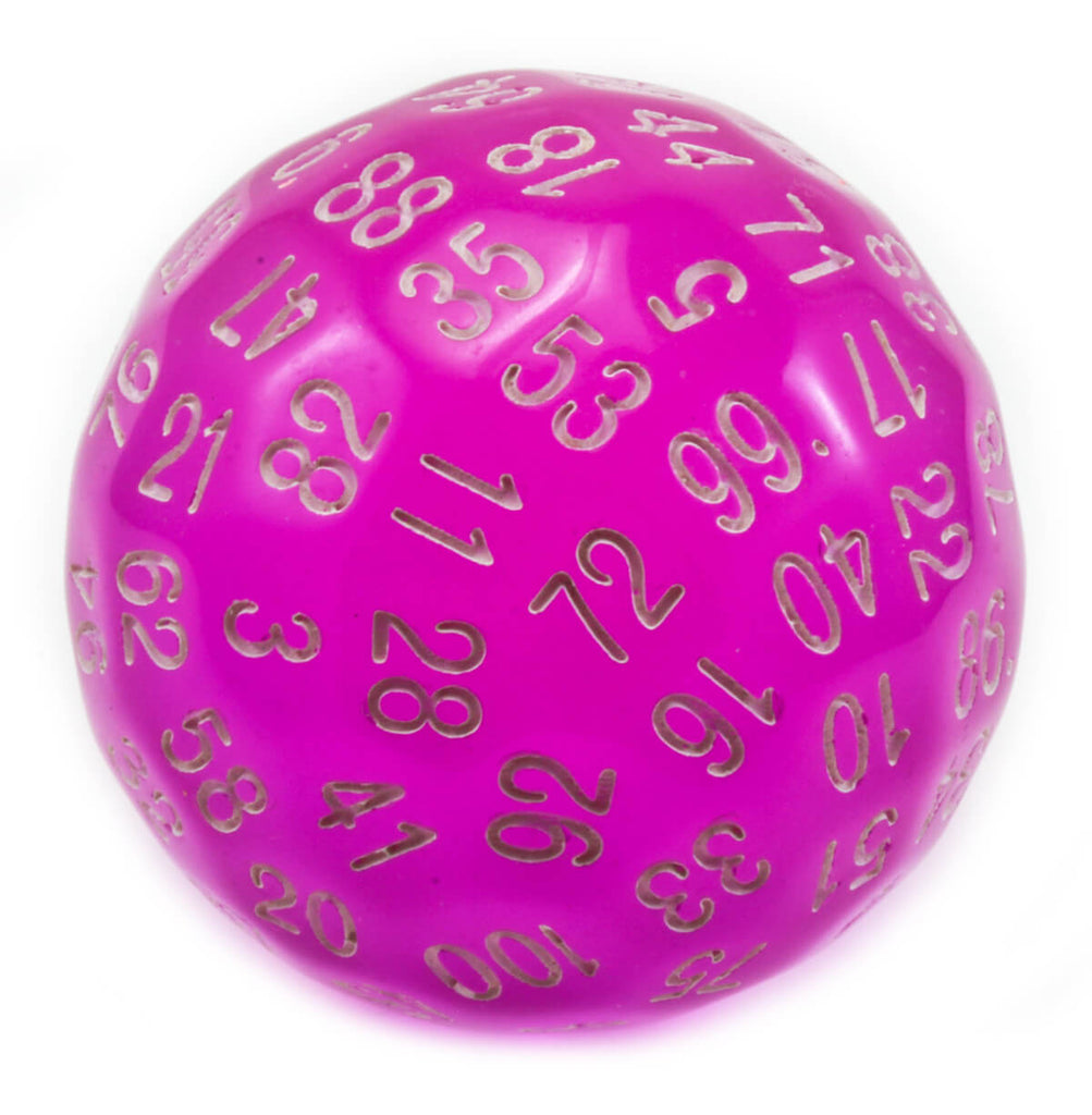 d100 purple dice
