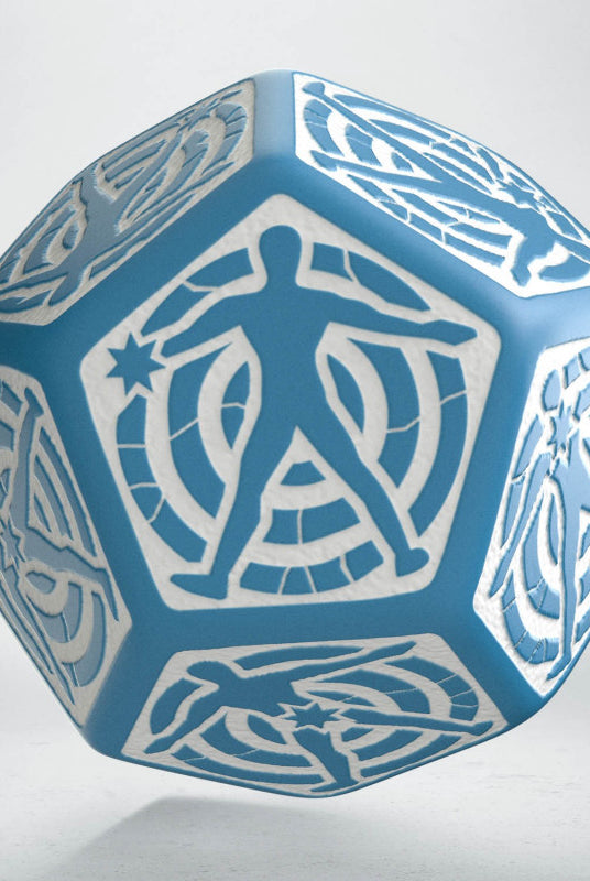 D12 Hit Location Die (Blue And White)