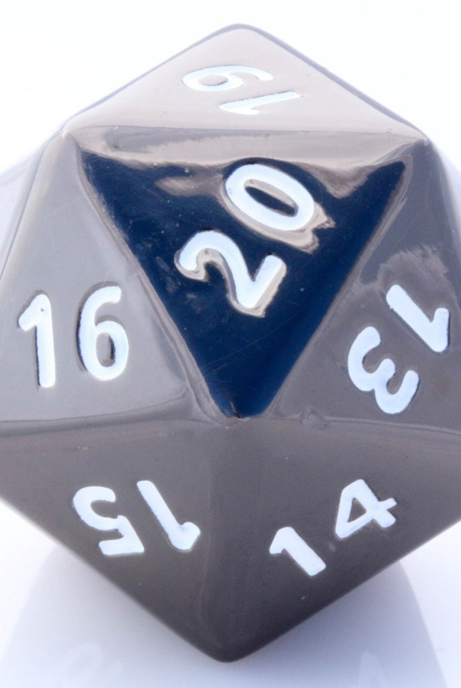 giant metal d20 black nickel