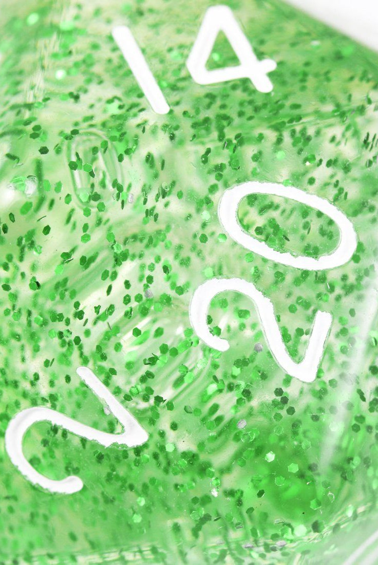 Giant d20 Dice Ethereal Light Green