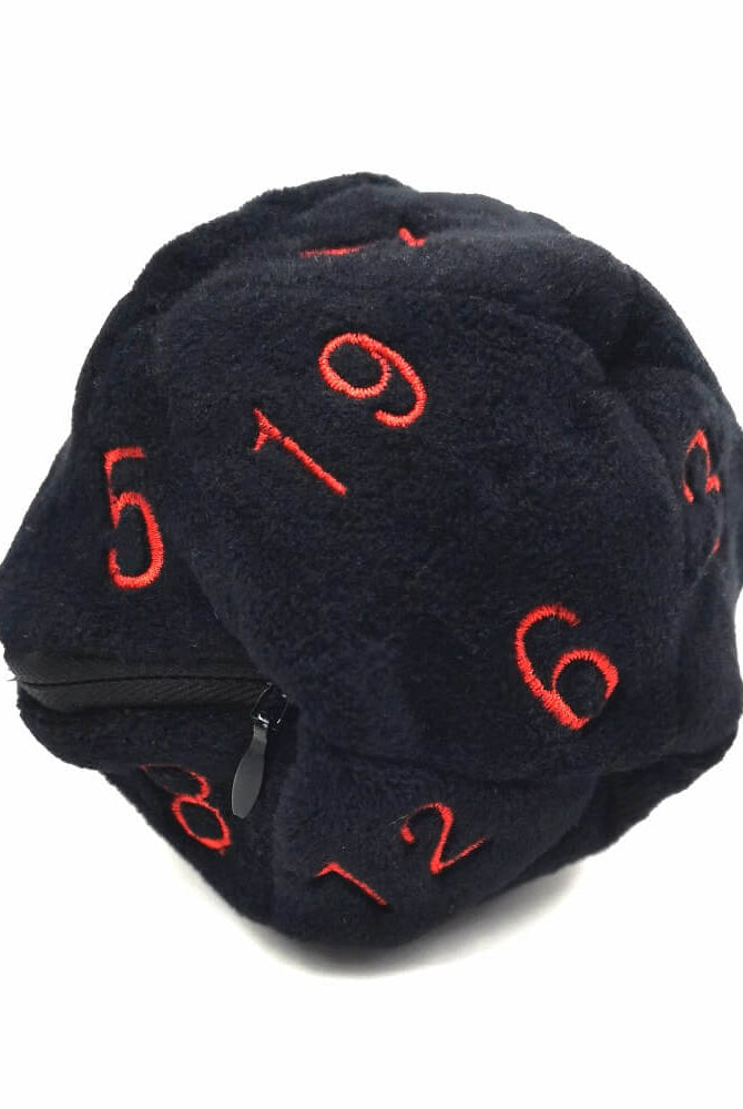 d20 plush dice bag
