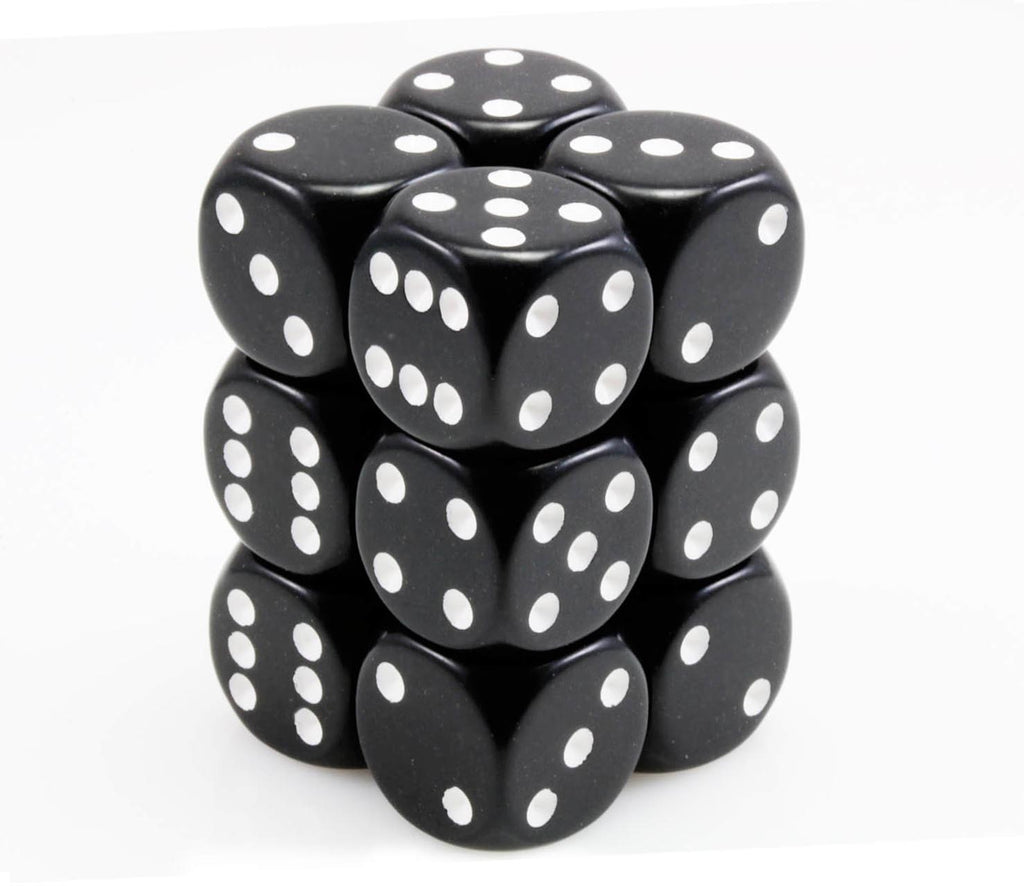 Black d6 dice
