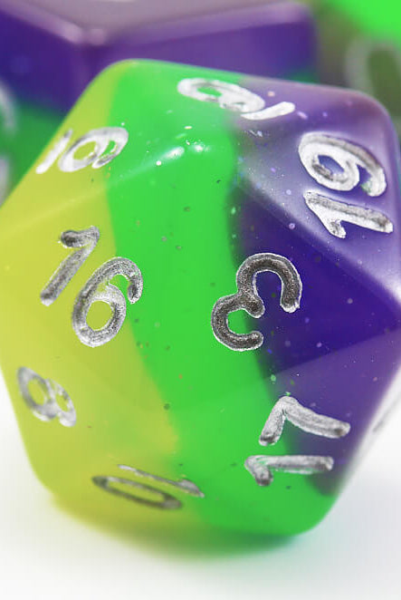 blue d20 dice