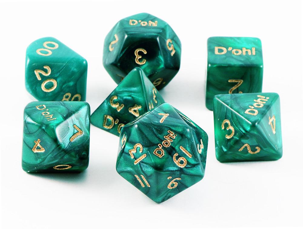 D'oh! Dice Pearl Green