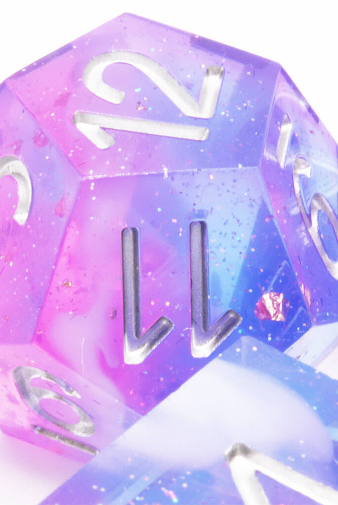 Purple d12 dice