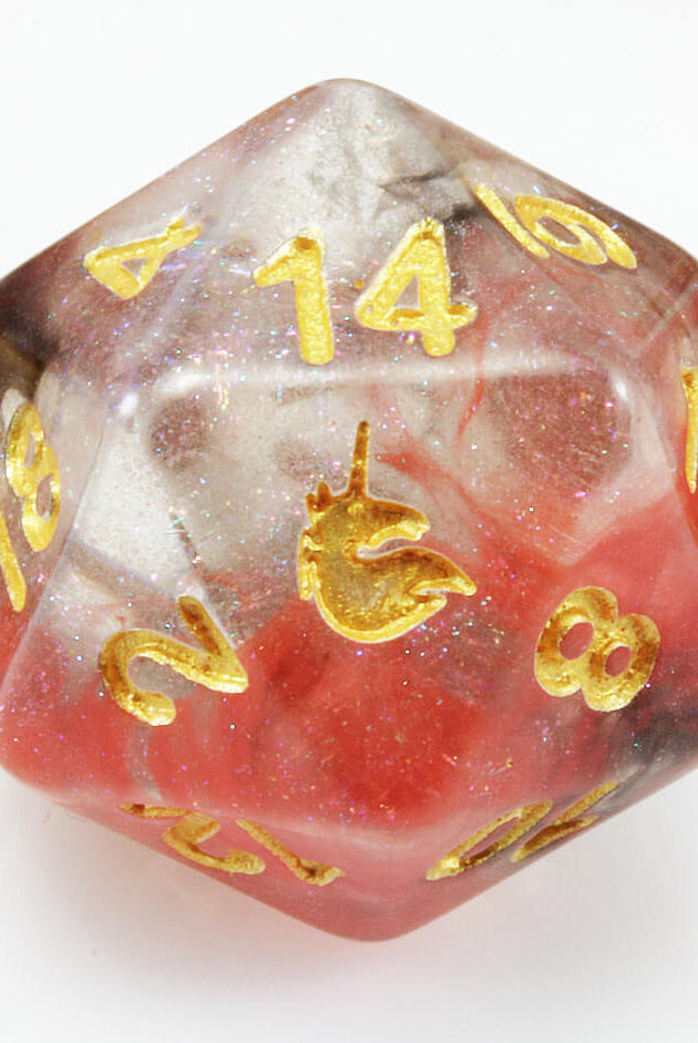 D&D Dice Unicorn Phoenix Ash