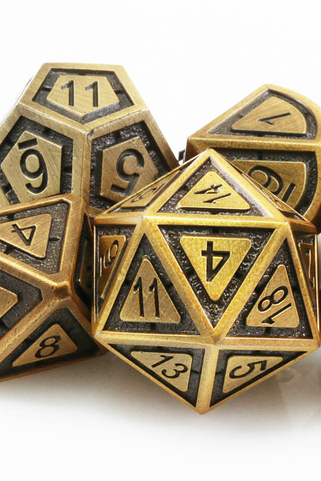 Antique brass assassin dice 2