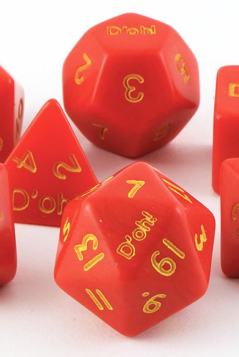 D'oh! Dice Opaque Red