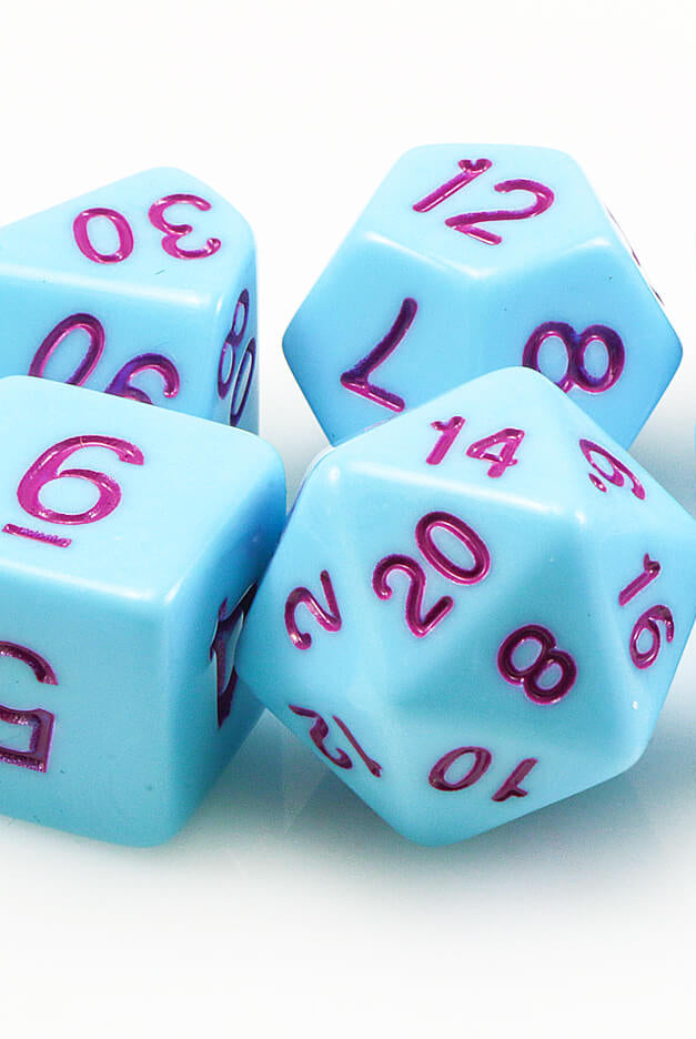 Pastel D&D Dice Blue