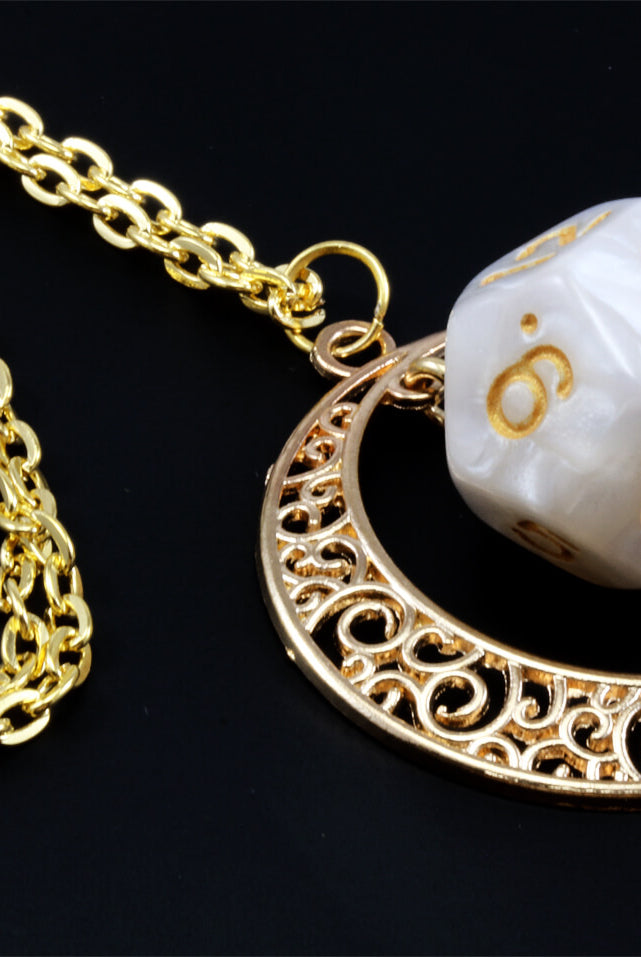 DnD d12 Necklace Pearl 2