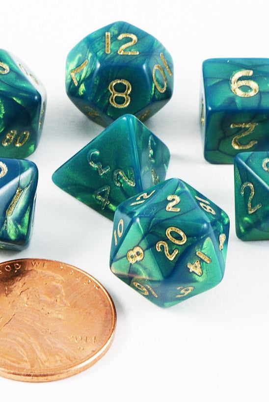 mini dice otherworld green