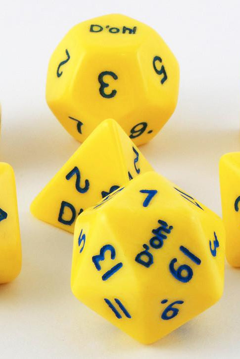 D'oh! Dice Opaque Yellow