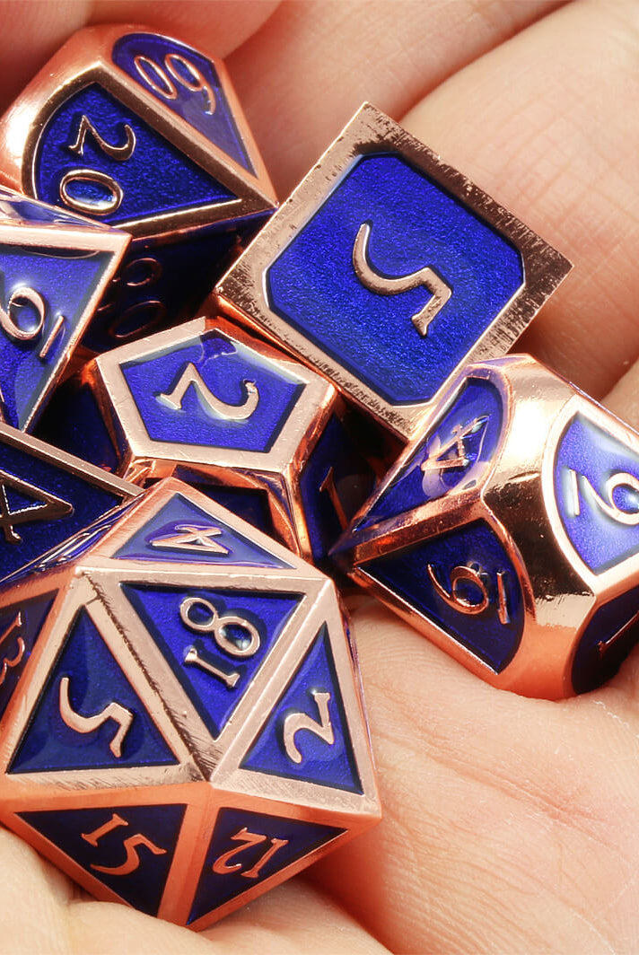 D&D copper blue dice