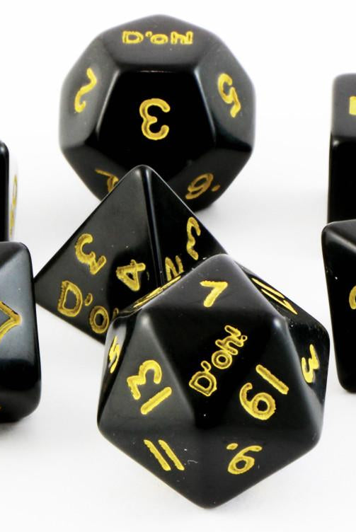 D'oh! Dice Opaque Black