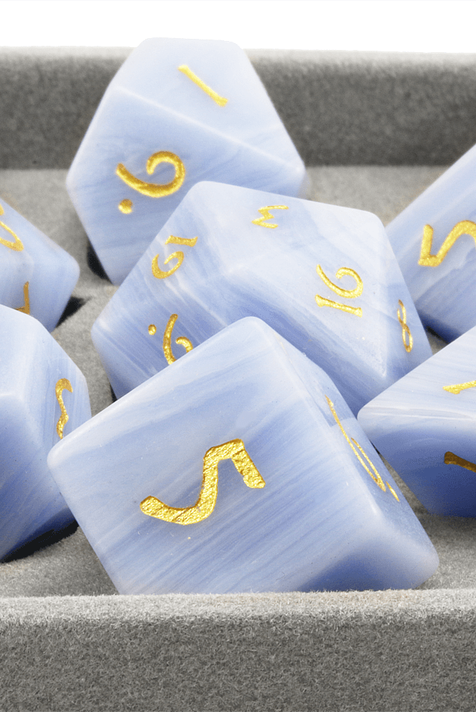 Serenity Blue Dice Gemstone Agate