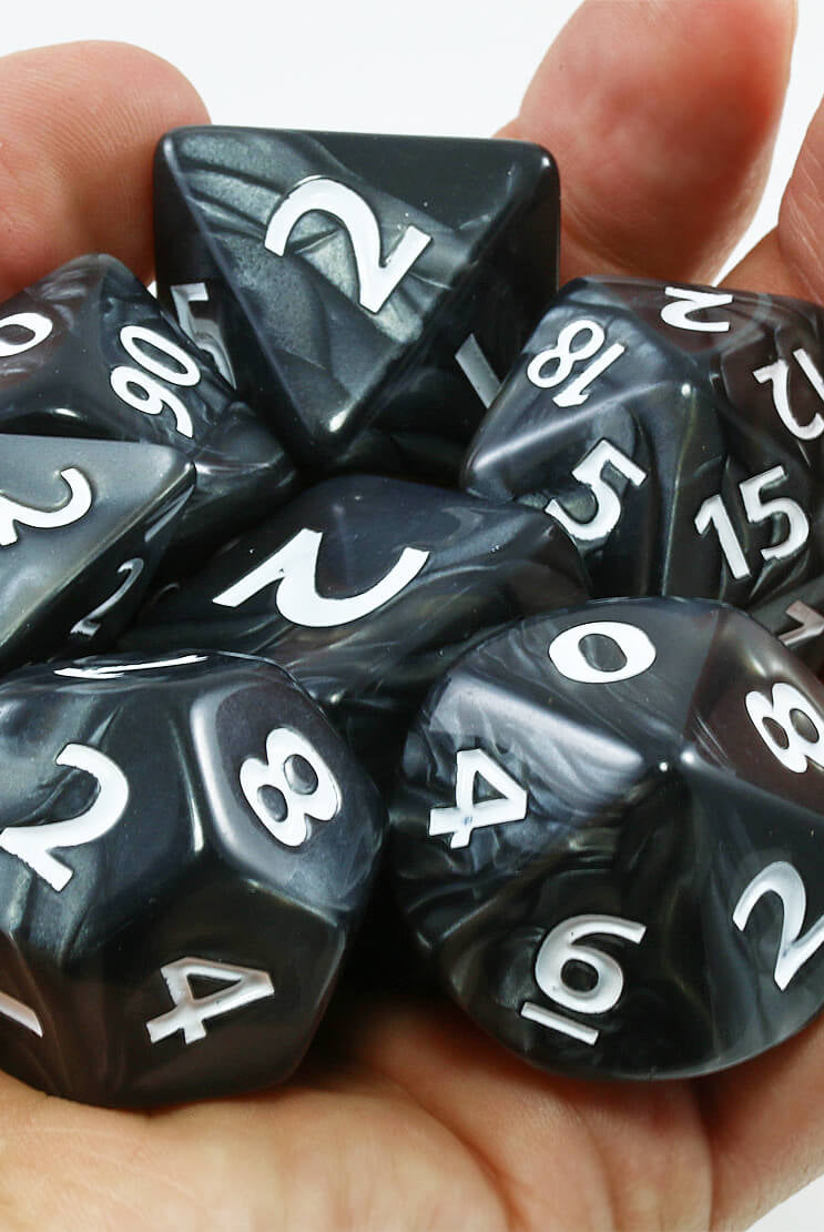Giant D&D dice Black