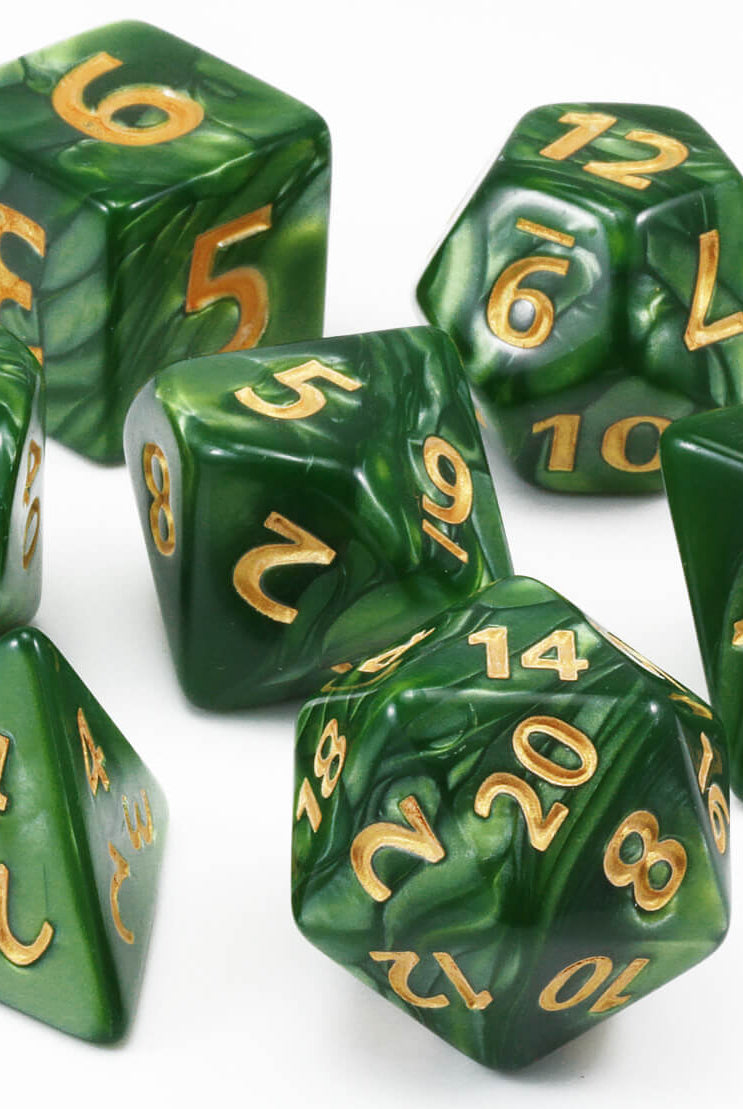 Giant RPG dice green