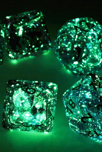 Luminary dice glow in the dark