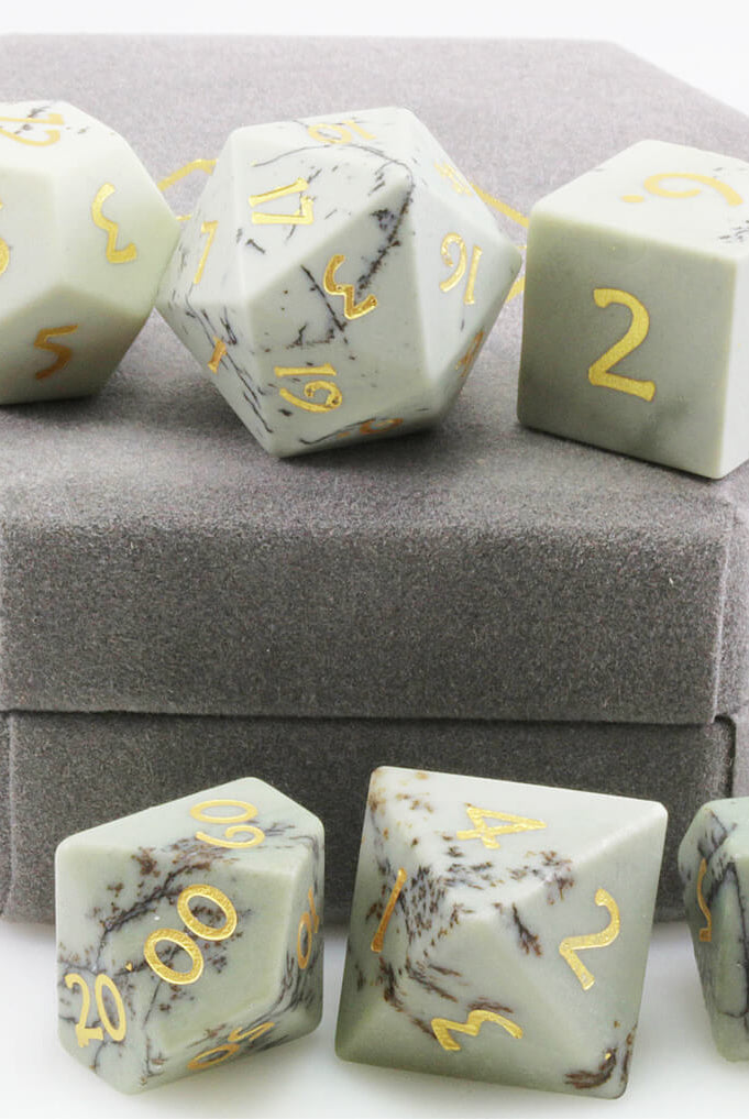 Painted Jasper RPG Dice 3