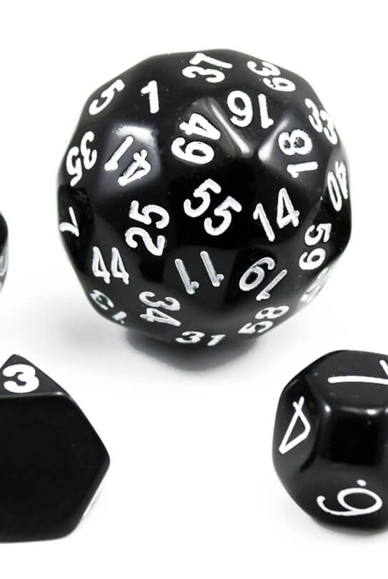 The Dice Lab Unique Polyhedral Set Black