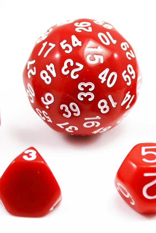 The Dice Lab Unique Polyhedral Set Red