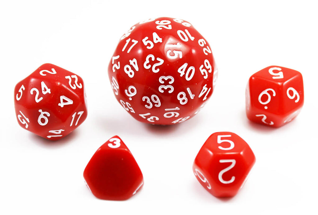The Dice Lab Unique Polyhedral Set Red