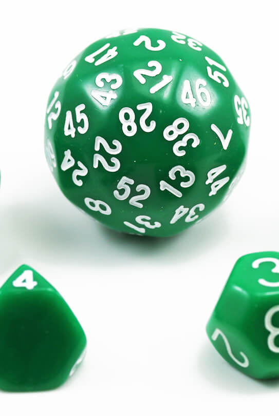 The Dice Lab Unique Polyhedral Set Green