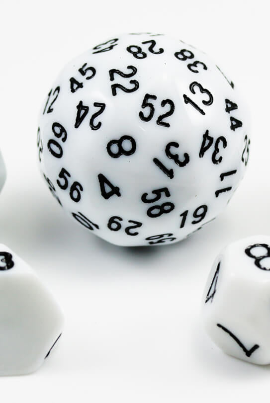 The Dice Lab Unique Polyhedral Set White