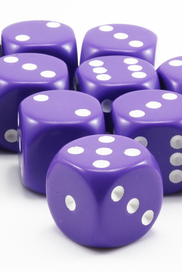 Opaque Purple Dice 3