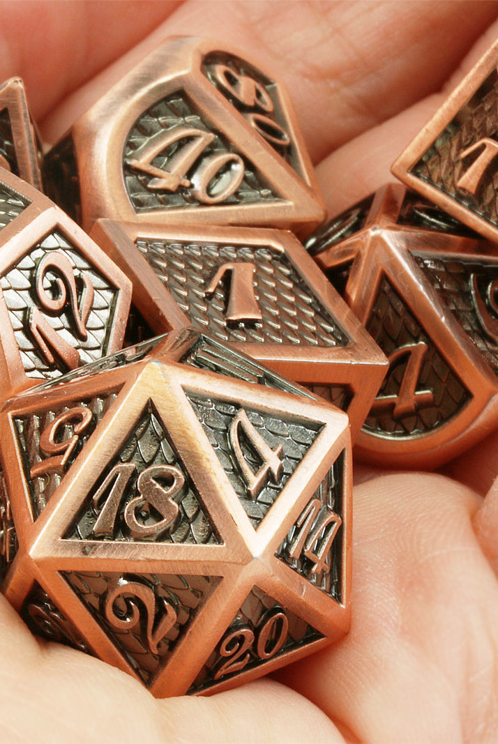 Dragon Scale Dice Antique Copper 3