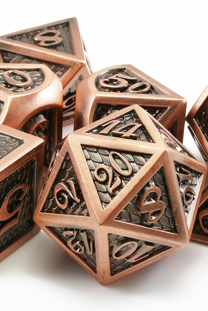 Dragon Scale Dice Antique Copper