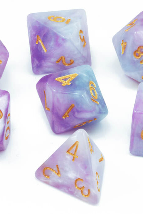RPG Dice Purple Blue