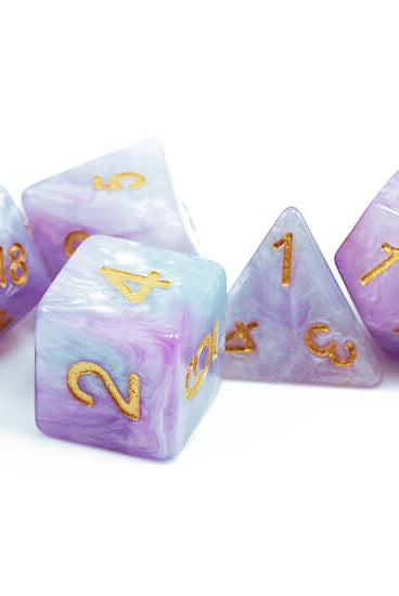 Shadowstone D&D Dice purple blue