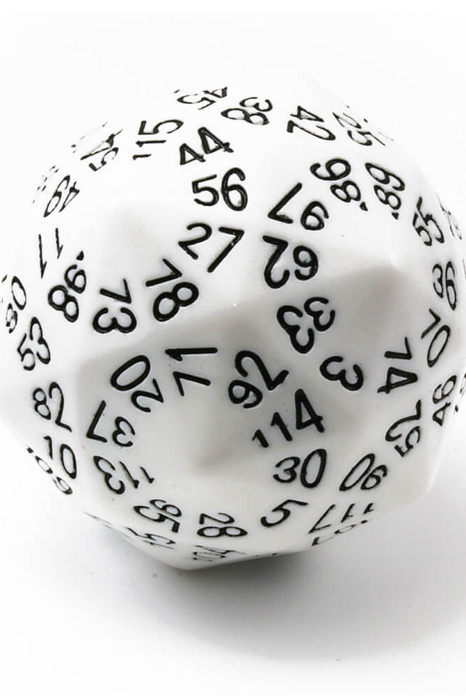 The Dice Lab d120 White