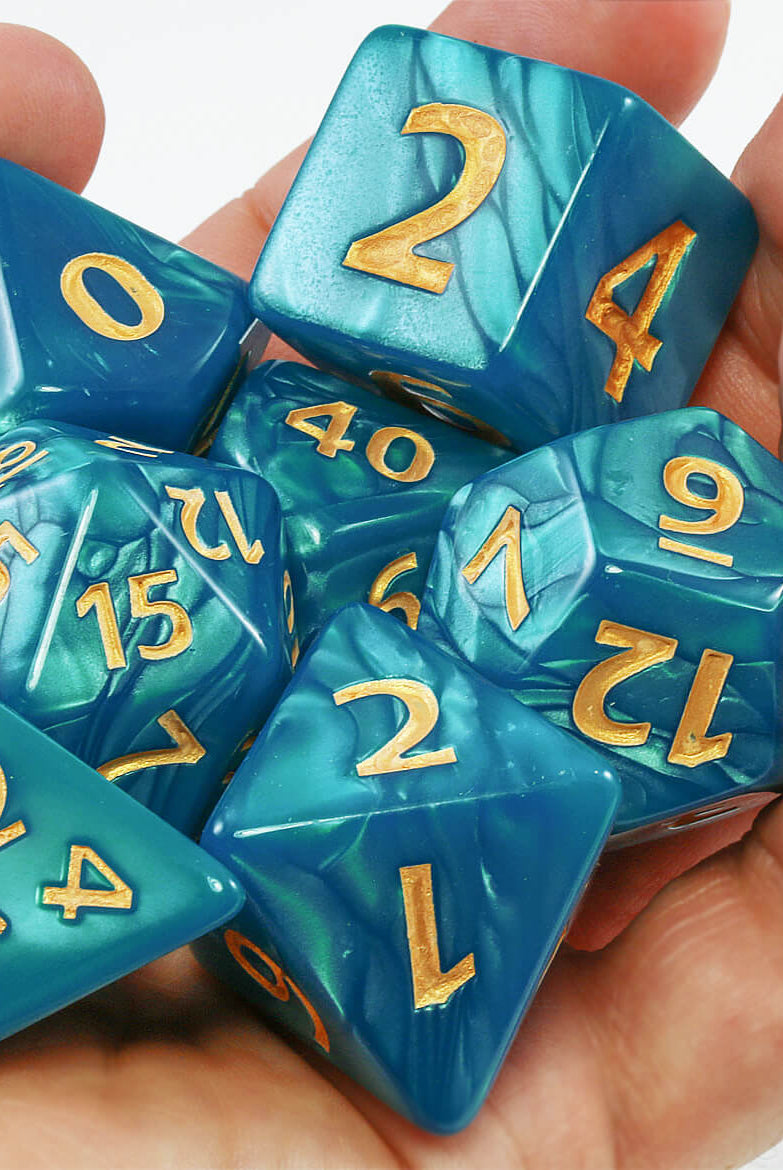 Giant D&D dice Teal