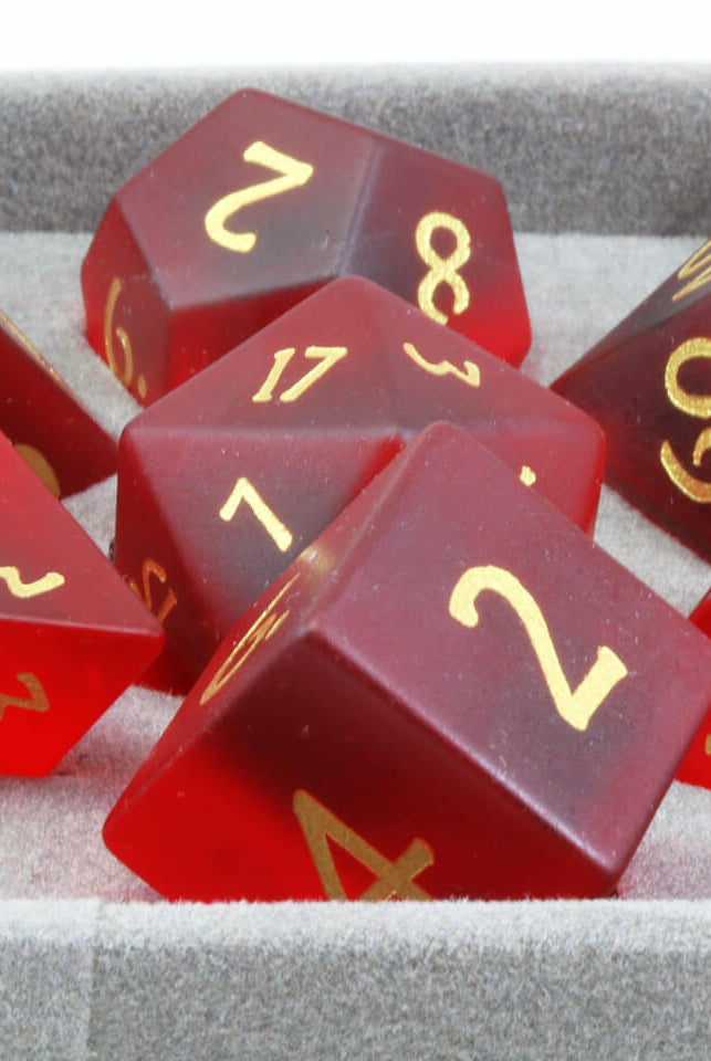 Frosted Red D&D Dice