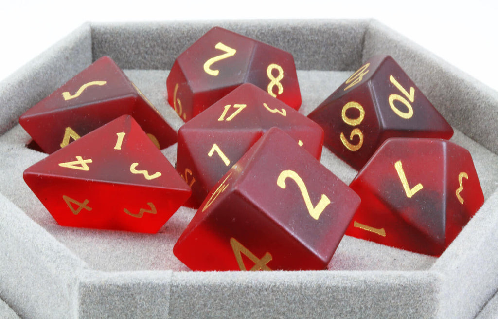 Frosted Red D&D Dice
