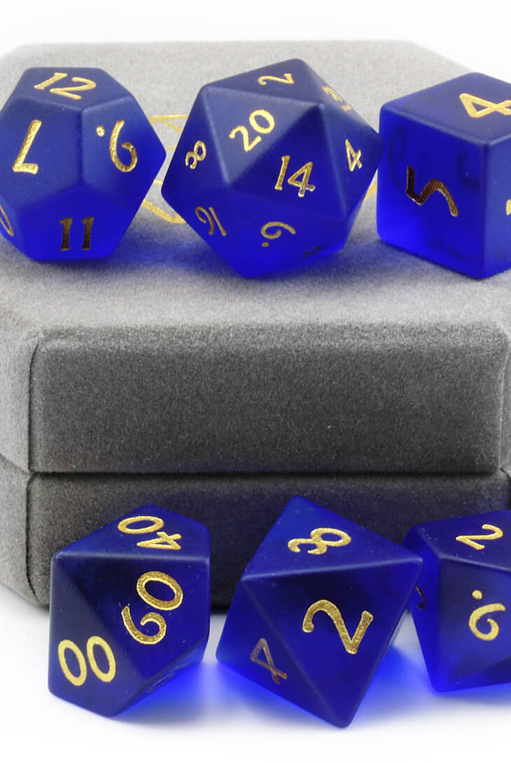 Blue Frosted Dice