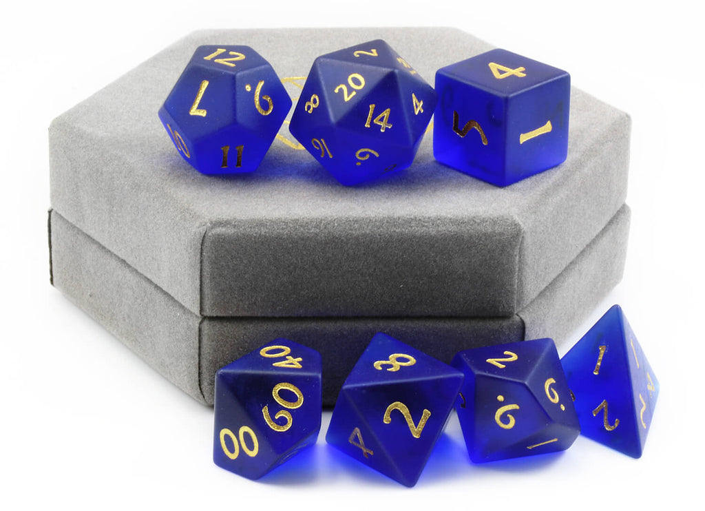 Blue Frosted Dice