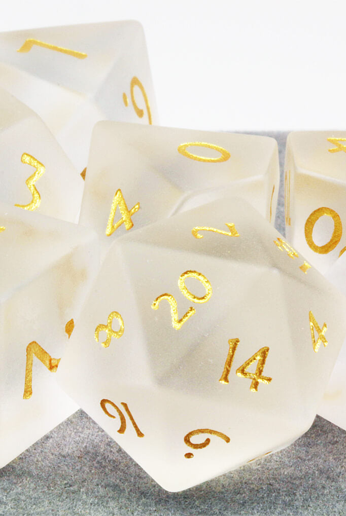 Frosted Clear Glass Dice