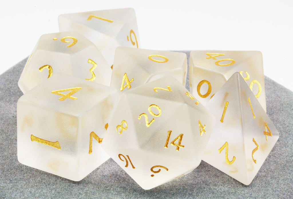 Frosted Clear Glass Dice