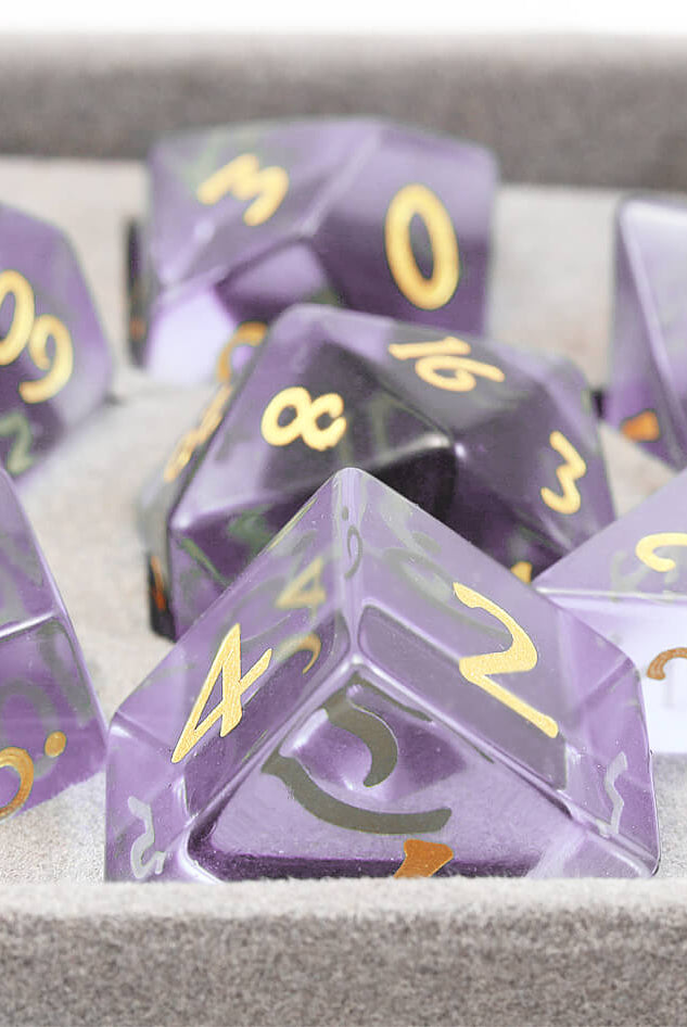 Purple Glass Dice