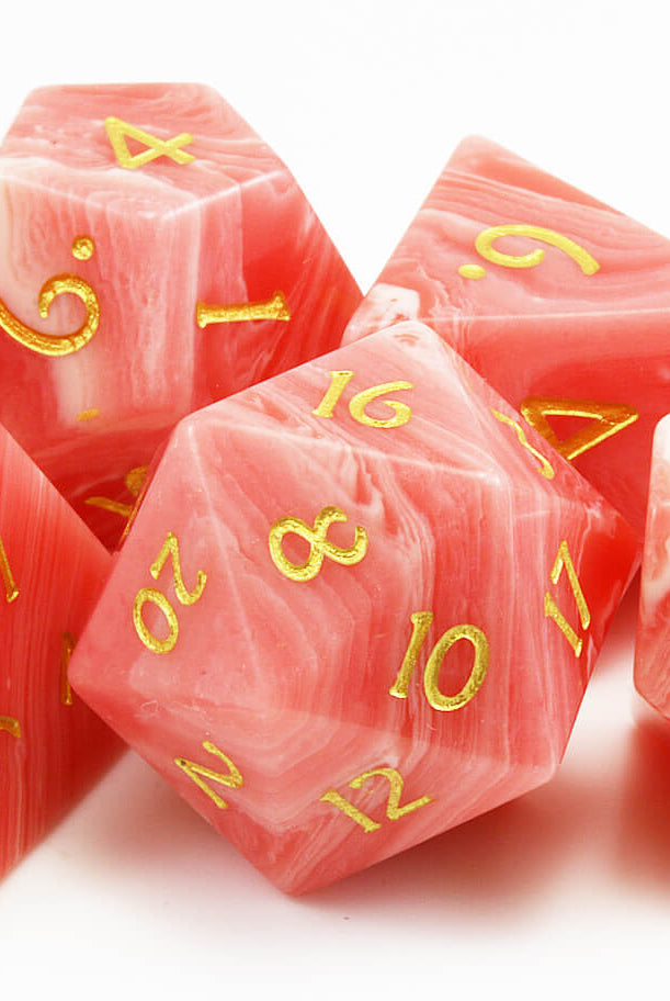 Red Agate D&D Dice 3
