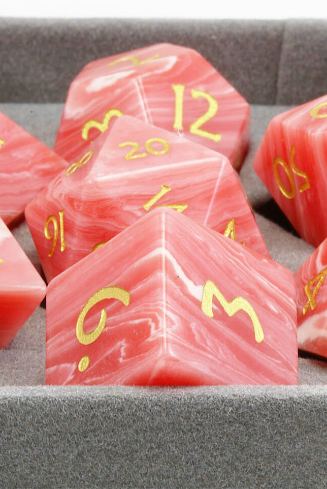 Red Agate D&D Dice
