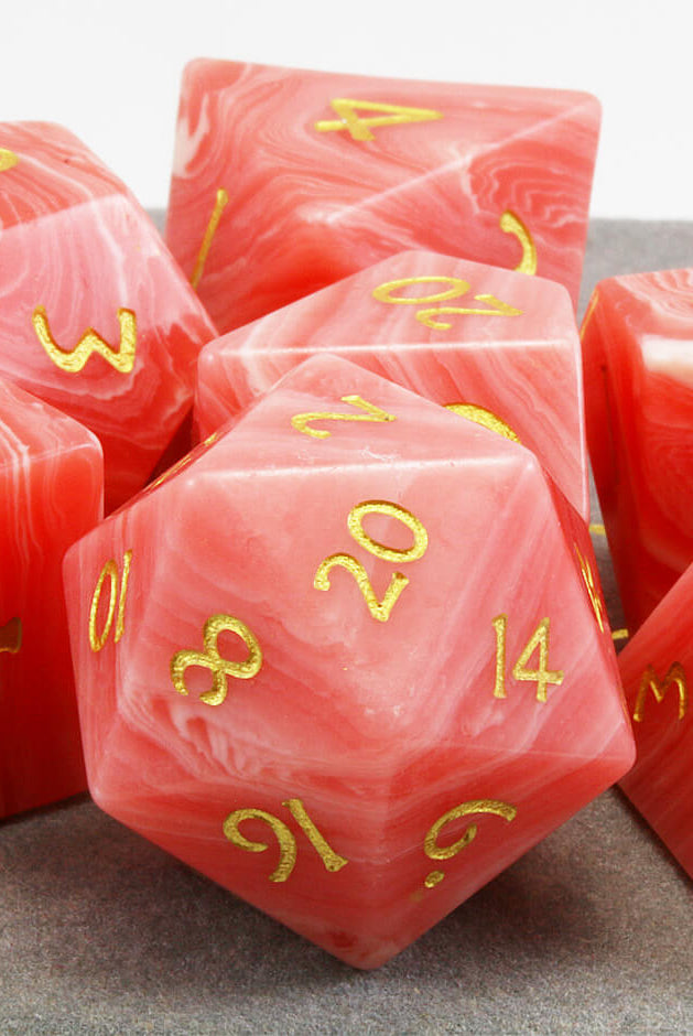 Red Agate D&D Dice 2